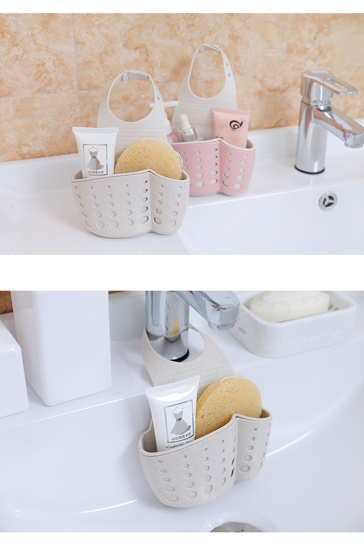 Title 2, Wheat Double Layer Adjustable Snap Sink Storage...