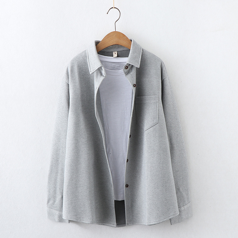 Title 7, Lapel Sweater New Style Long-sleeved Outer Wear...