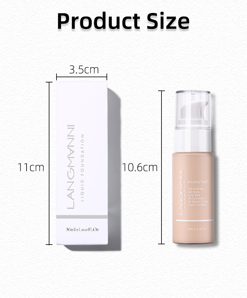 Title 12, Matte oil control concealer liquid foundation f...