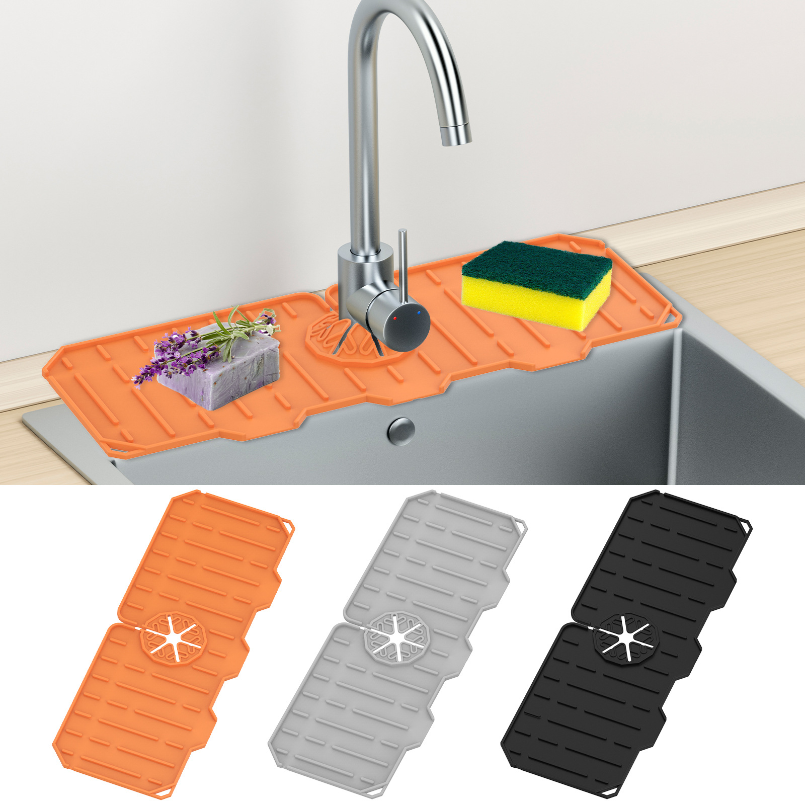 Title 15, Faucet Splash Proof Silicone Pad — Keeps your c...