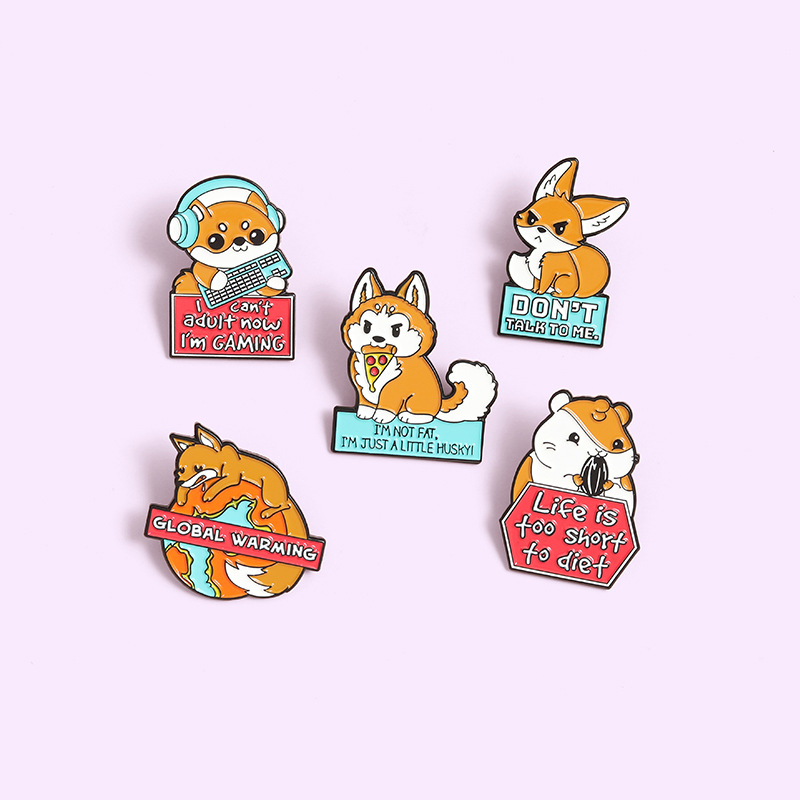 Title 7, Cartoon Creative Cute Animal Series Brooch Jewe...