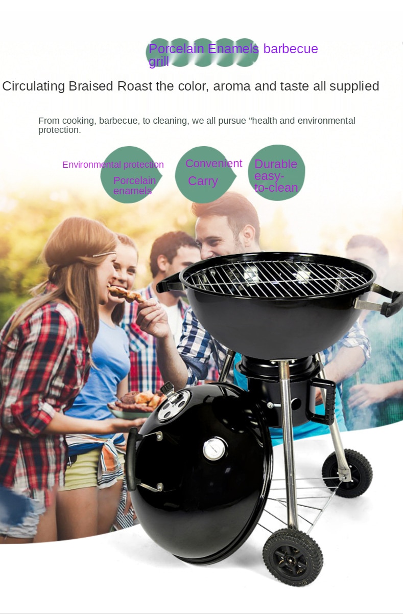 Title 1, Portable 3.5 inch outdoor BBQ grill charcoal gr...