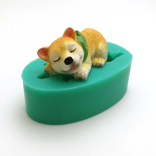 Title 2, Puppy Shape Silicone Mold Cake Decoration Corgi...