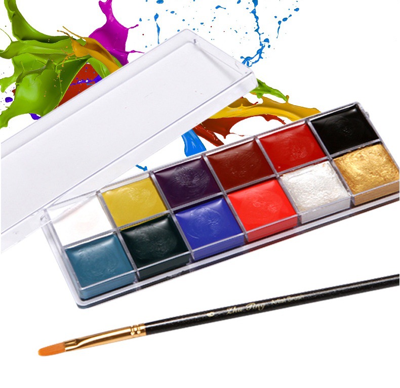 Title 4, 12 Color Face Body Paint Water Soluble Pigment ...