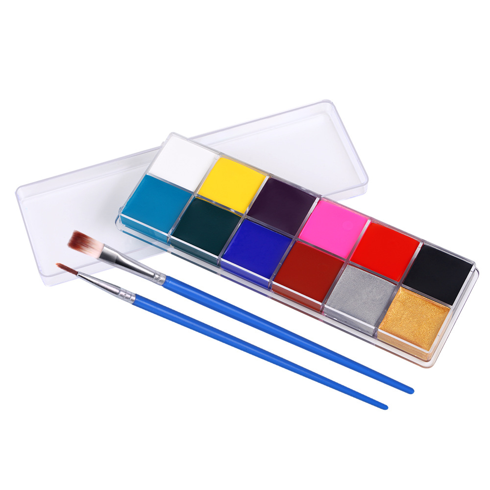 Title 13, 12 Color Face Body Paint Water Soluble Pigment ...