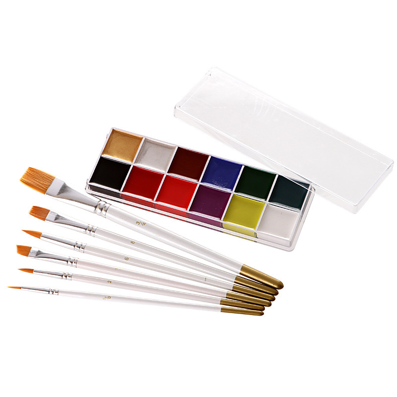 Title 15, 12 Color Face Body Paint Water Soluble Pigment ...