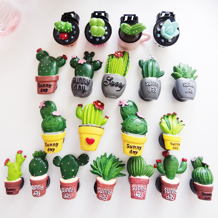 Title 17, Creative Simulation Potted Cactus Car Air Outle...