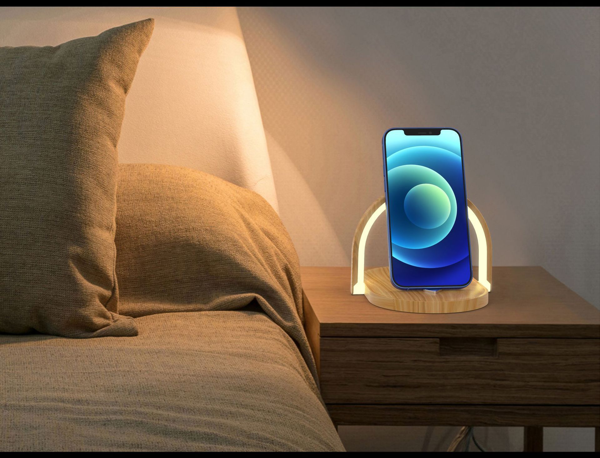 Title 2, Wireless Charger Night Light 15W Fast Charging ...