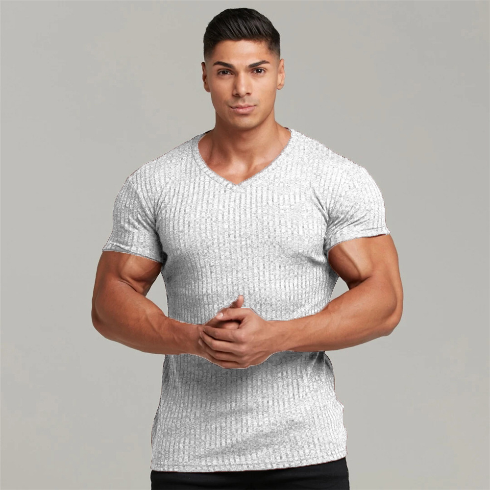 Title 15, Mens V-Neck Casual Sweater Tight-Fitting Super...