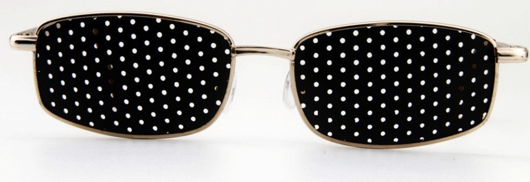 Title 2, Perforated Pinhole Metal Full Frame Glasses