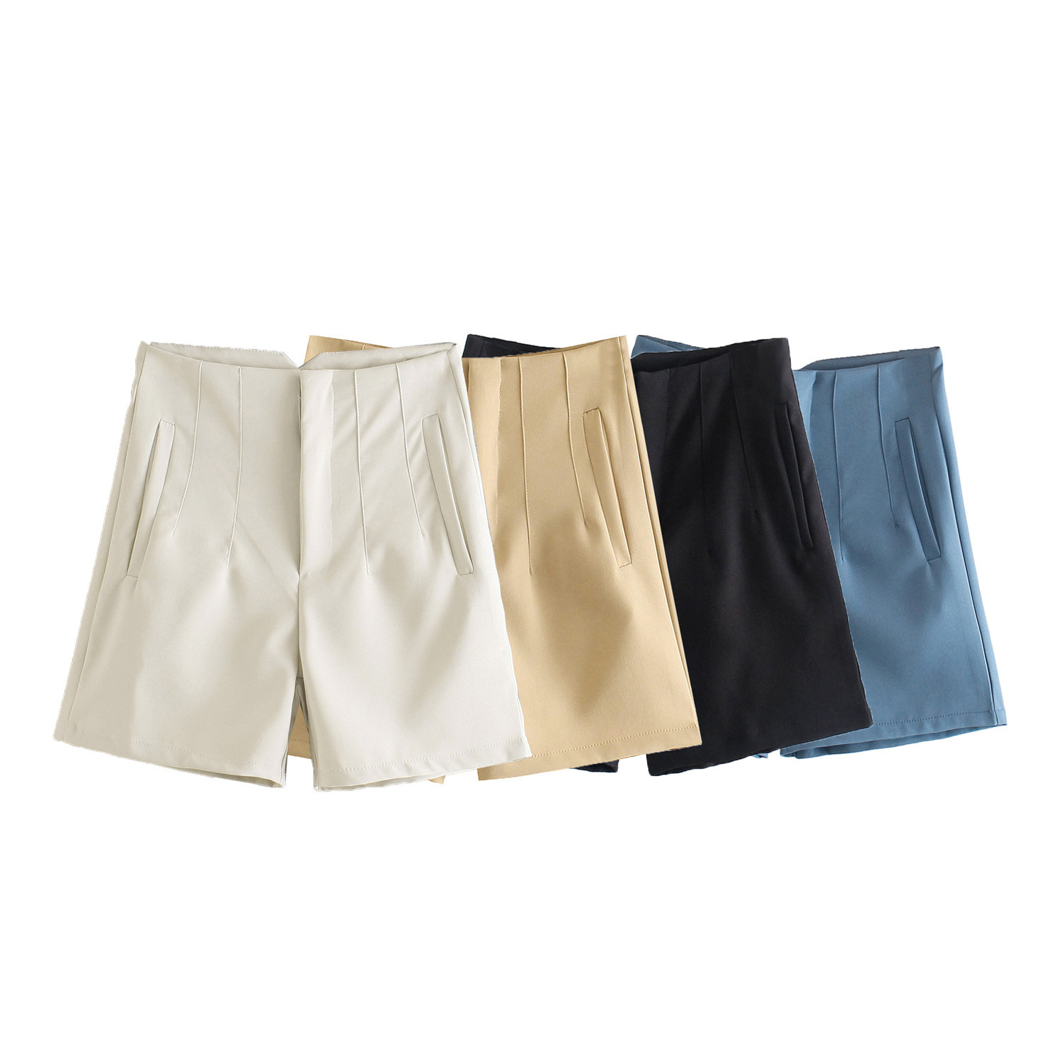 Title 5, Damen Shorts mit hoher Taille und schlichtem De...