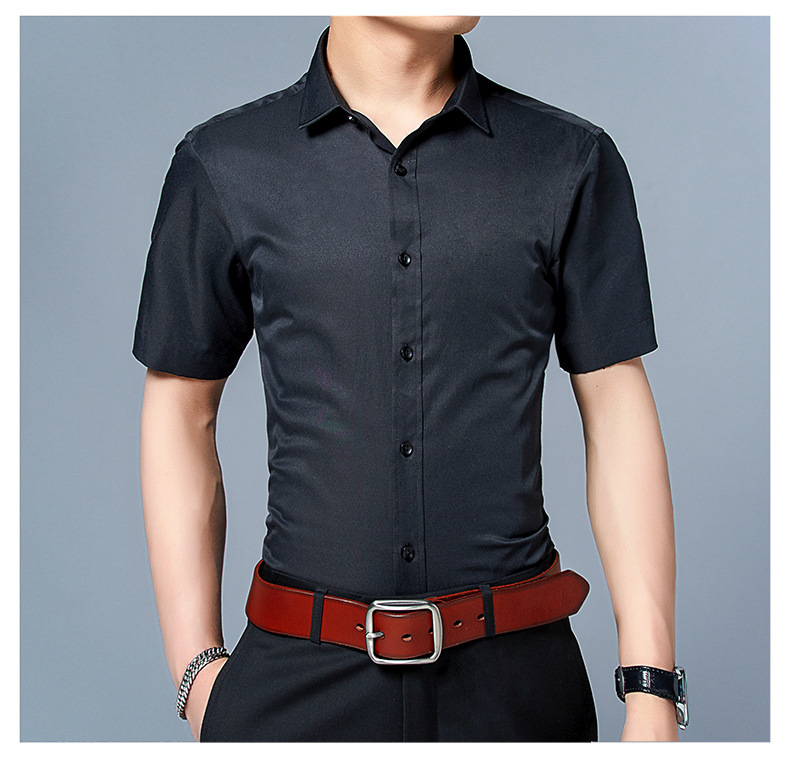 Title 1, Mens Short Sleeve Shirt Slim Fit Solid Color. ...