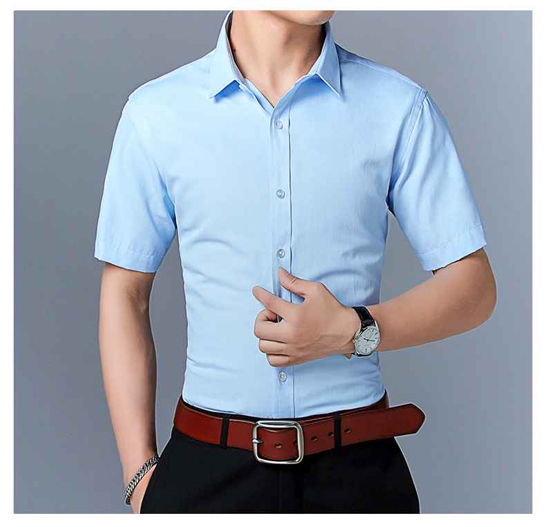 Title 7, Mens Short Sleeve Shirt Slim Fit Solid Color. ...