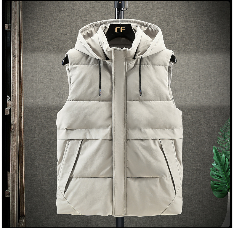 Title 4, Gilet con cappuccio in cotone preppy da uomo, v...