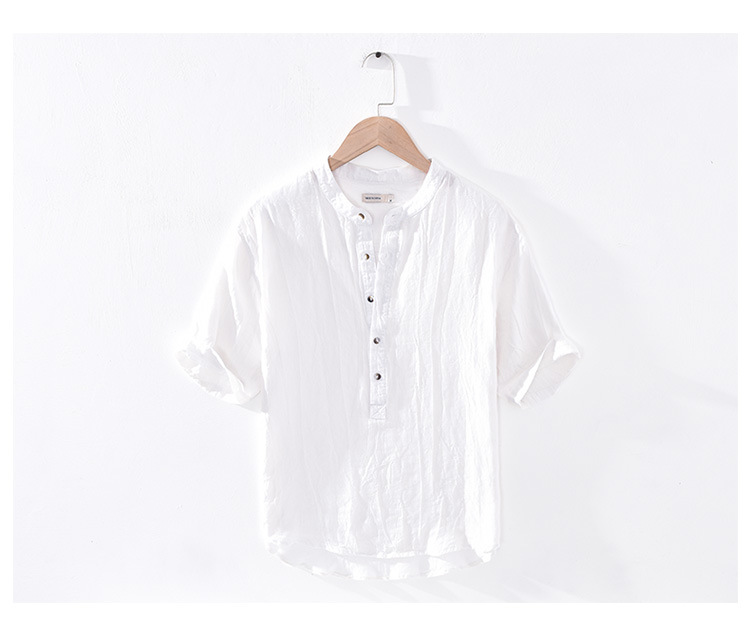 Title 1, Vintage Mens Crumpled Linen Shirt, Loose Fit, ...