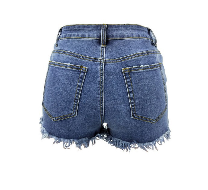 Title 6, Sexy shorts met gescheurde tassels en enkelgesp...