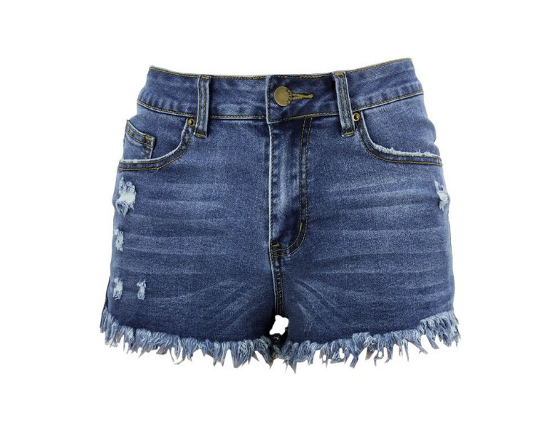 Title 7, Sexy shorts met gescheurde tassels en enkelgesp...