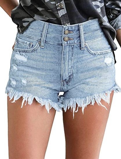 Title 11, Sexy shorts met gescheurde tassels en enkelgesp...