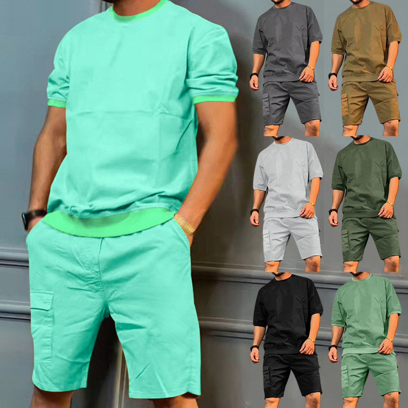 Title 3, Mens Workwear Multi-pocket Shorts Tracksuit. D...