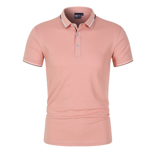 Title 1, Mens Solid Color Polo Shirt with Standing Coll...