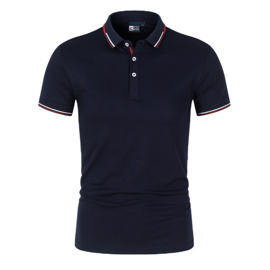 Title 2, Mens Solid Color Polo Shirt with Standing Coll...