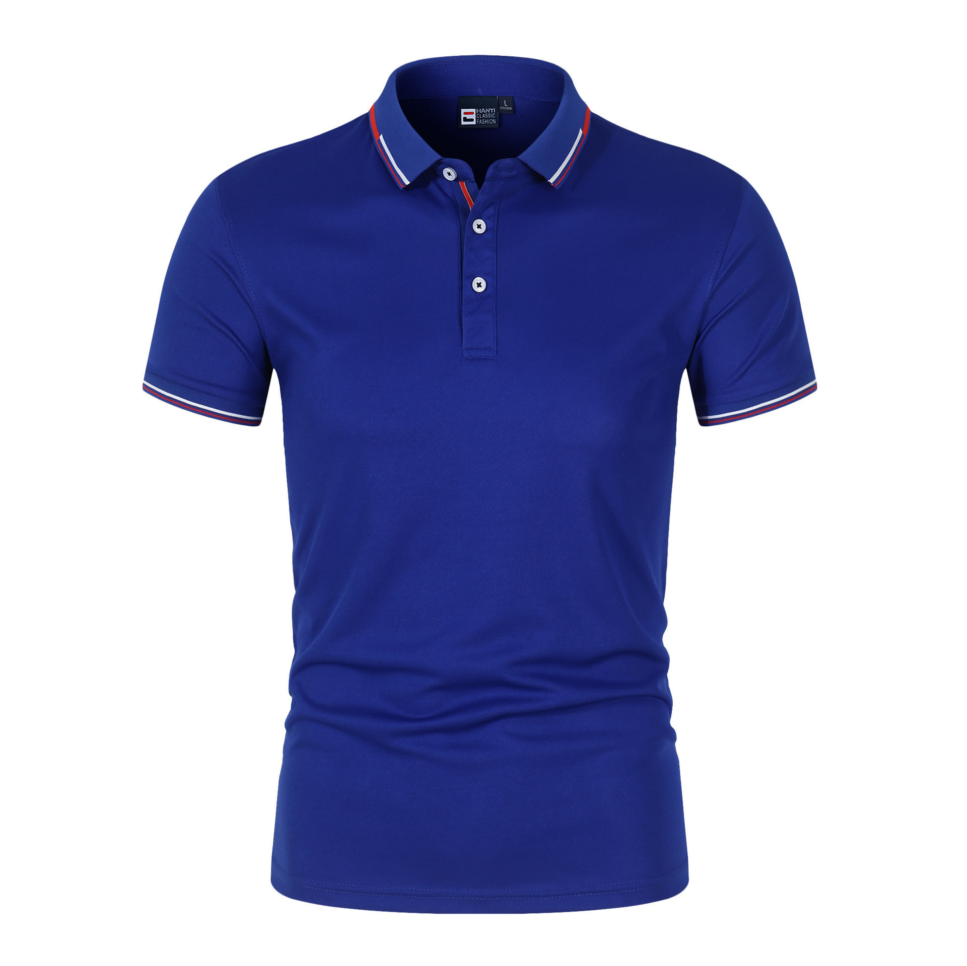 Title 9, Mens Solid Color Polo Shirt with Standing Coll...