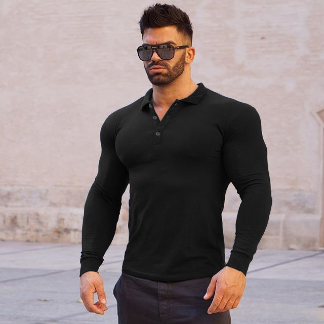 Title 7, Camiseta de corrida masculina com lapela justa ...