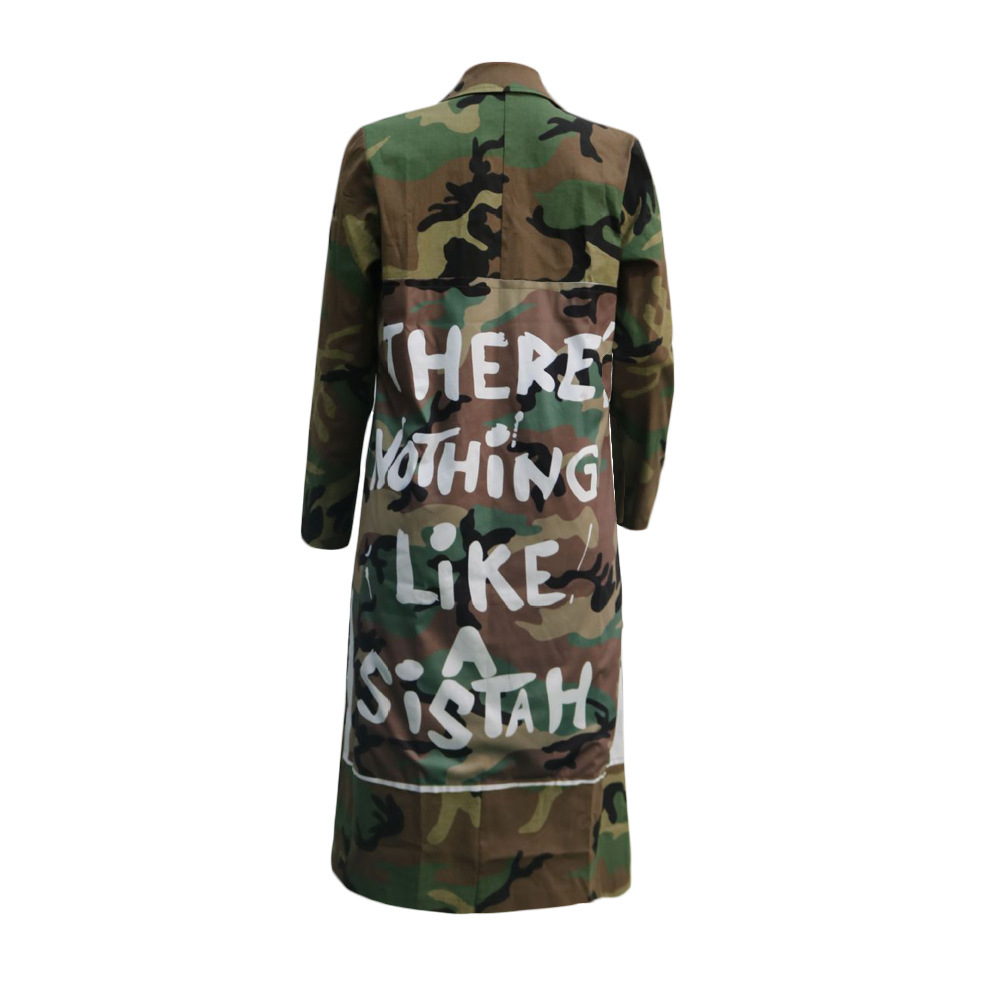 Title 7, Womens long casual camouflage print cloth coat...