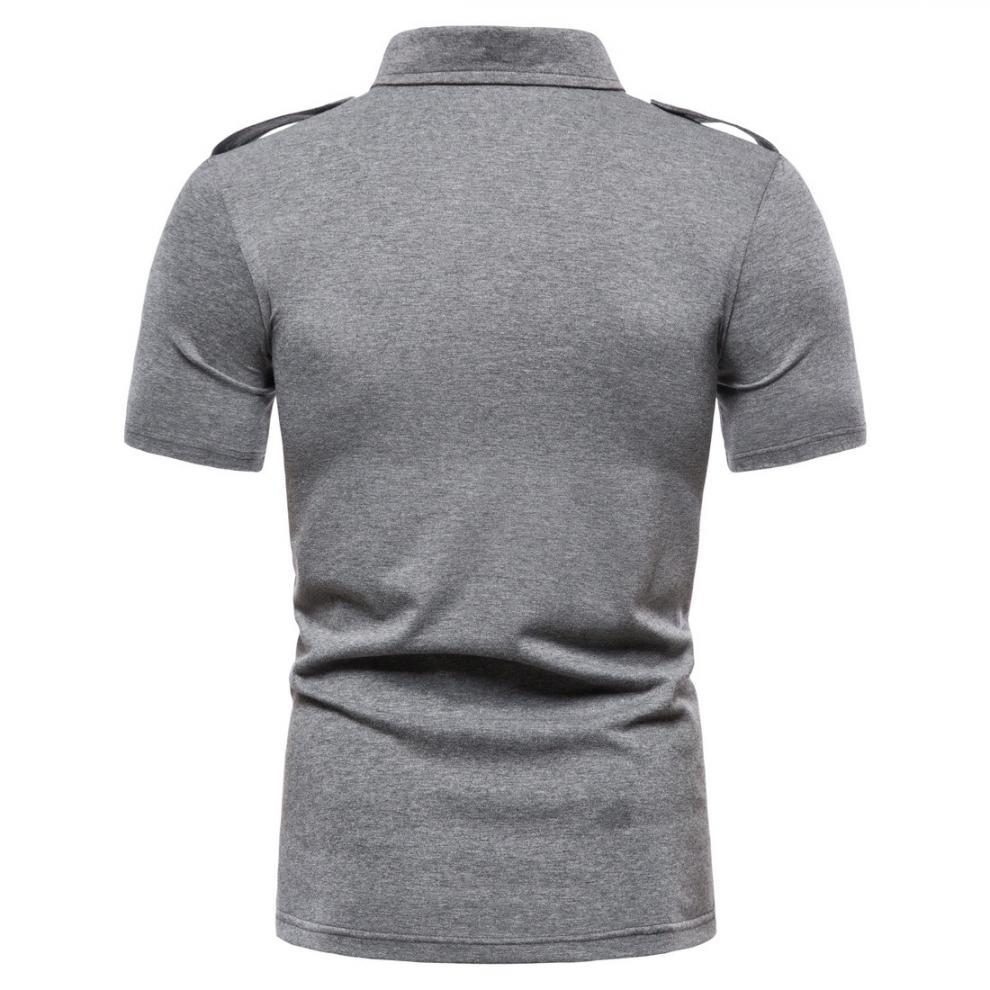 Title 4, Mens Lapel Pullover Short-sleeved T-shirt Men...