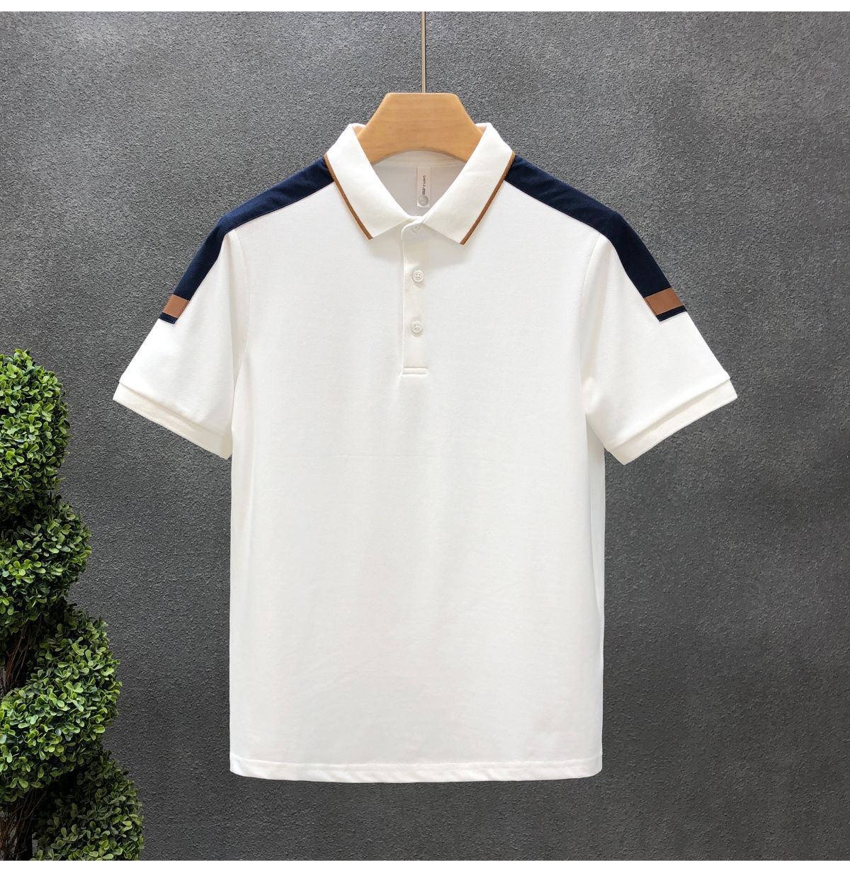 Title 2, Colorblock Polo Shirt für Herren Kurzarm Slim F...