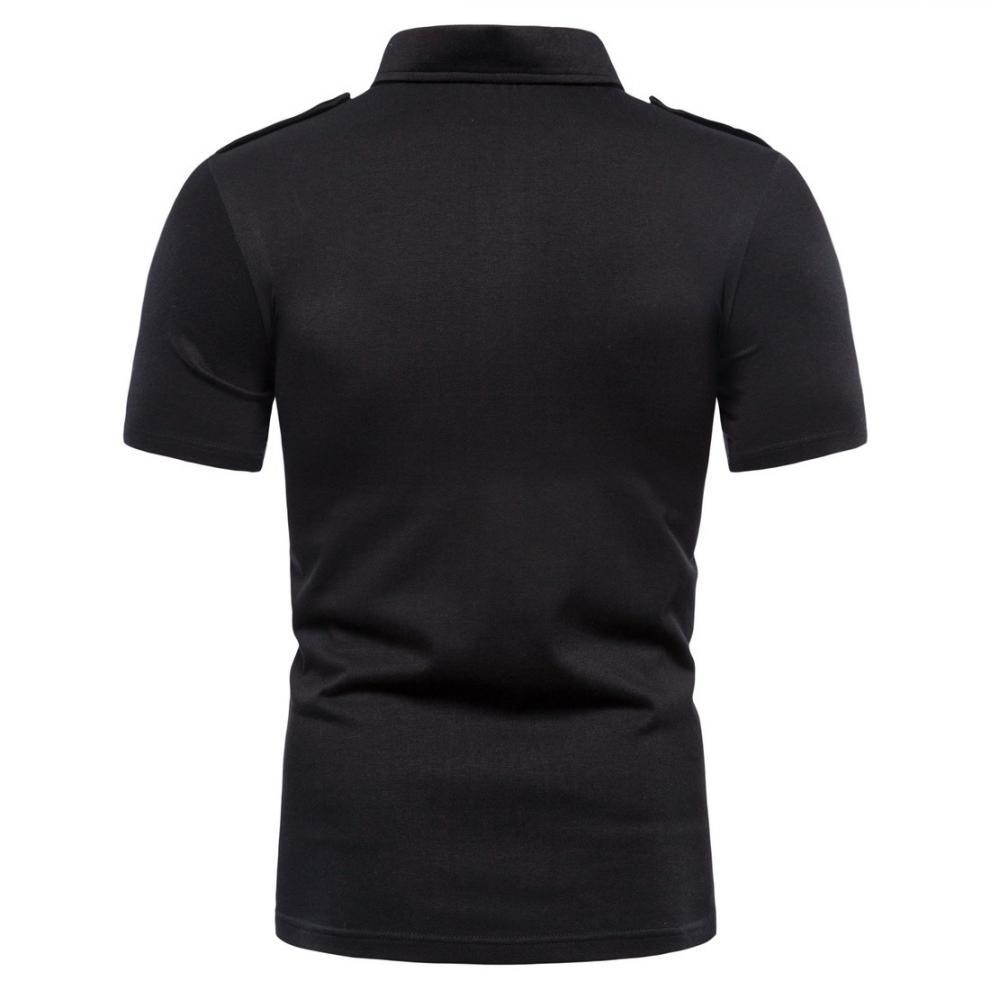 Title 20, Mens Lapel Pullover Short-sleeved T-shirt Men...