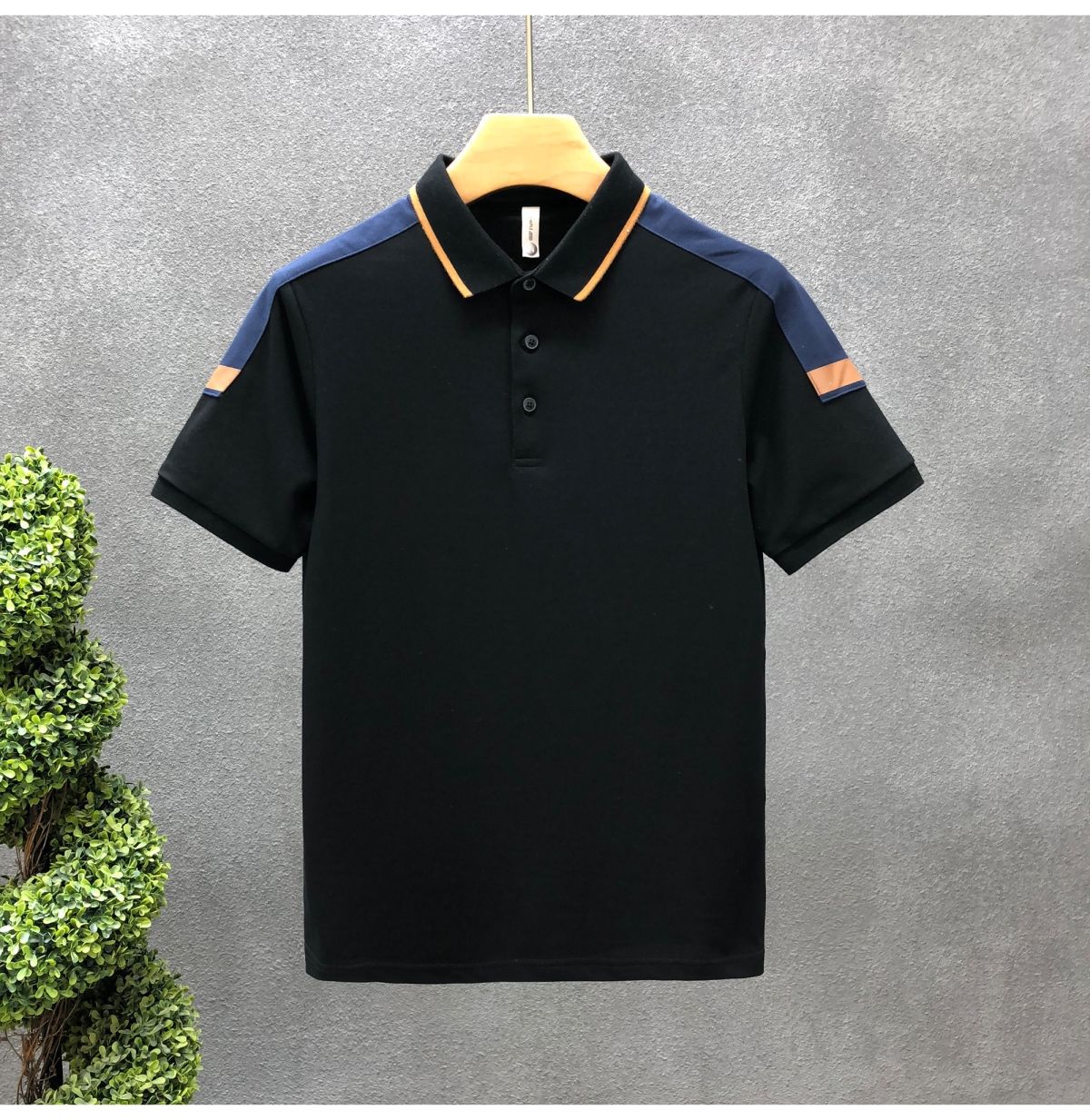 Title 4, Colorblock Lapel Polo Shirt Mens Short Sleeve ...