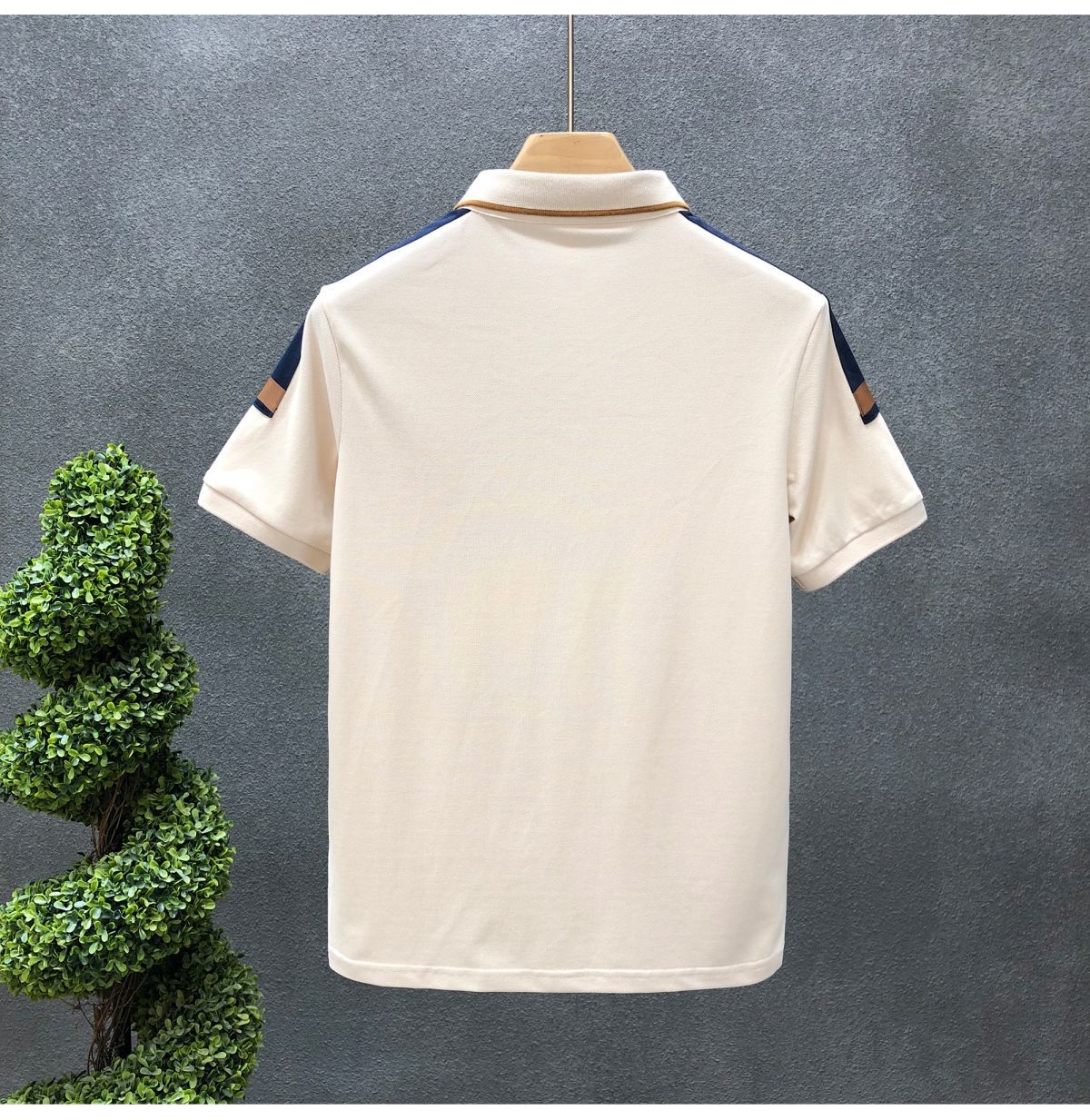 Title 7, Colorblock Polo Shirt für Herren Kurzarm Slim F...