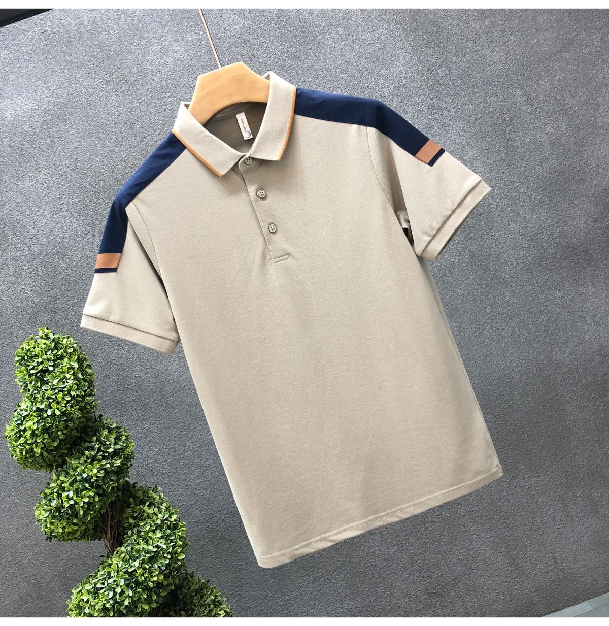 Title 9, Polo Shirt colorblock con revers da uomo Manich...