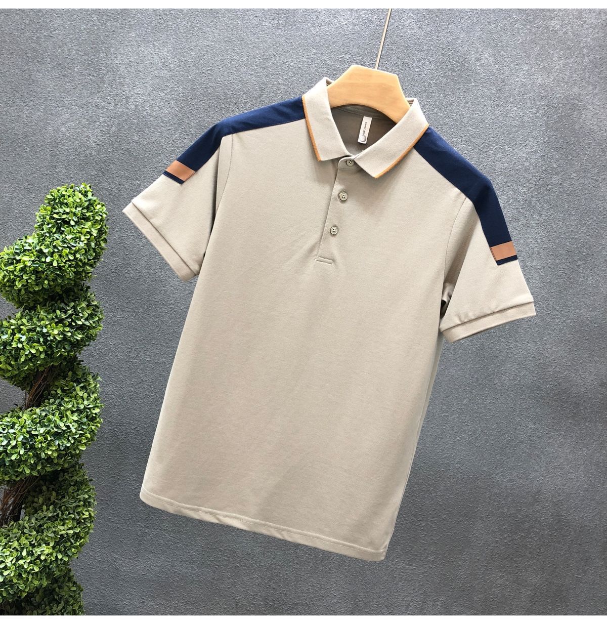 Title 10, Colorblock Lapel Polo Shirt Mens Short Sleeve ...