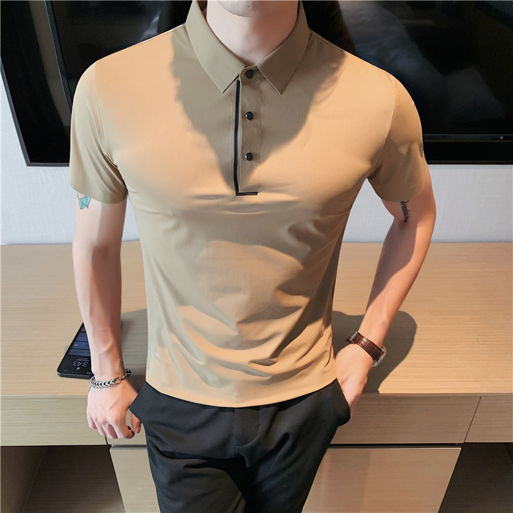 Title 9, Herren Ice Silk Polo Shirt Nahtlos Dehnbar Lape...