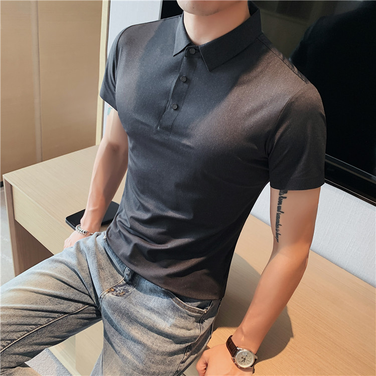 Title 20, Nova Polo Masculina Ice Silk com Caimento Sem C...