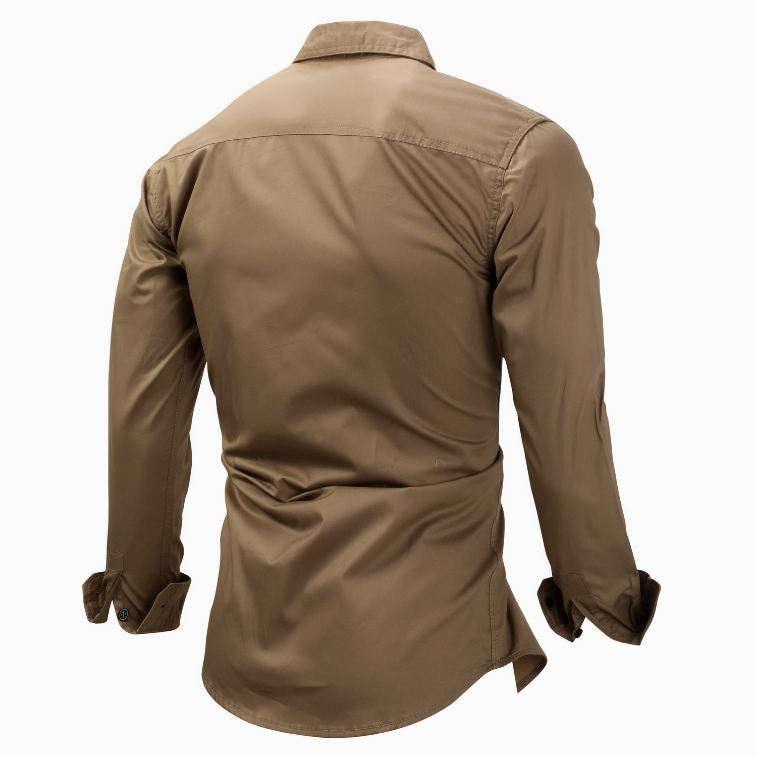 Title 6, Mens Large Size Long-sleeved Lapel Outdoor Shi...