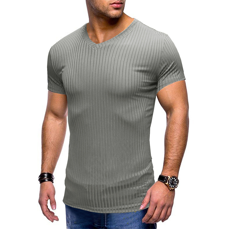 Title 9, T-shirt homme col en V petit, couleur unie, sty...