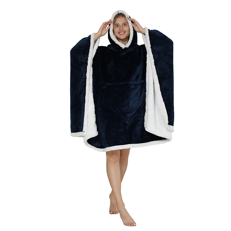 Title 4, Lamb Wool Cloak Warm Clothes Lazy Blanket Home ...