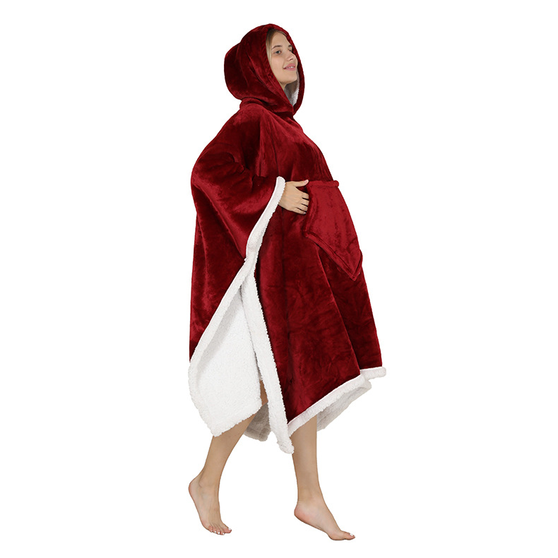 Title 5, Lamb Wool Cloak Warm Clothes Lazy Blanket Home ...