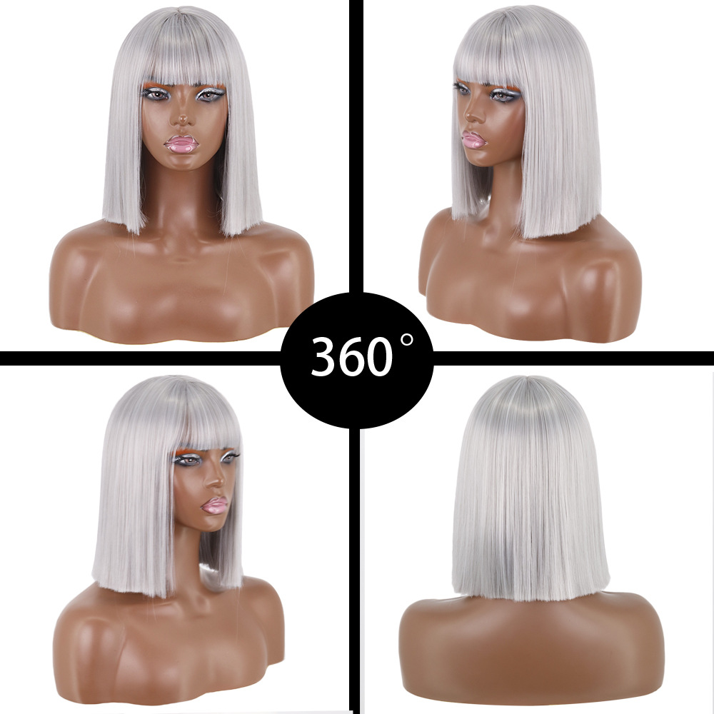 Title 1, Wig Headgear with Bangs, Shoulders, and Clavicl...