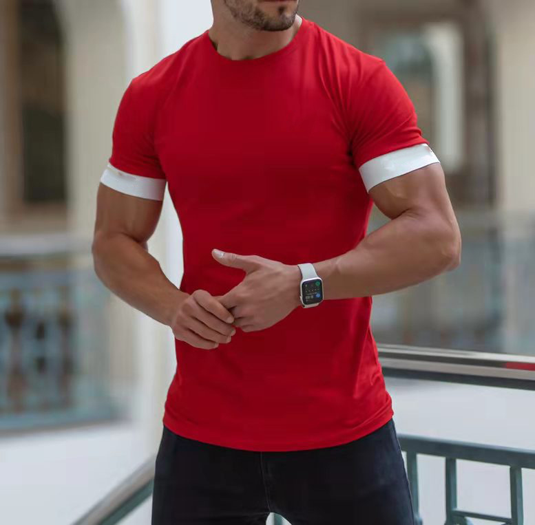 Title 7, Neues lässiges Sport-Fitness T-Shirt, einfarbig...