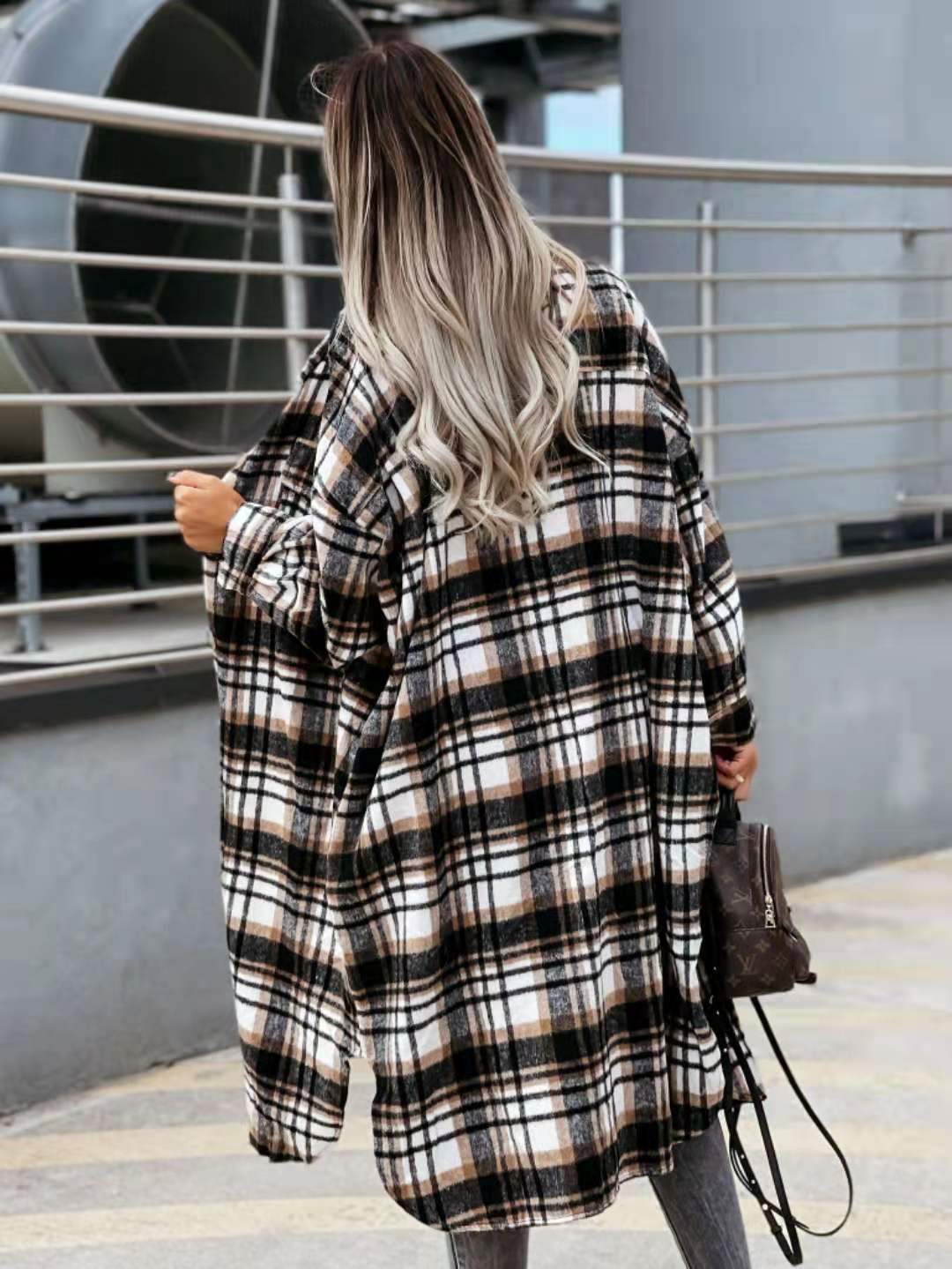 Title 9, New Style Lengthened Plaid Shirt Jacket Womens...