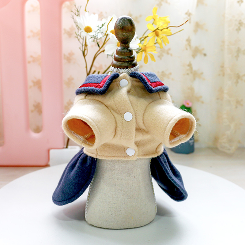 Title 9, Cute dog cat clothes, navy blue bow student pri...