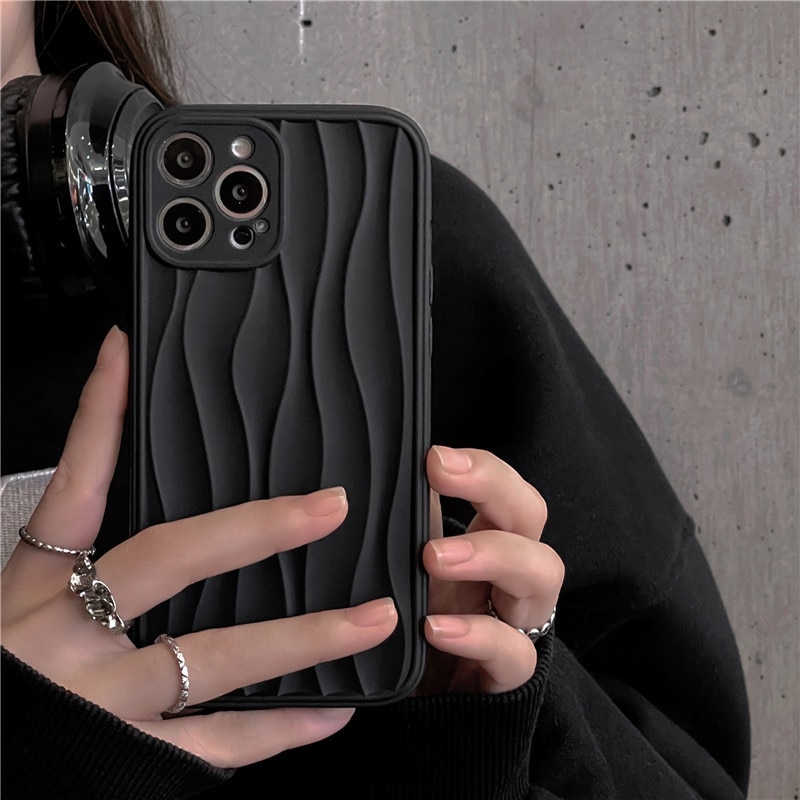 Title 5, Water Ripple Midnight Black telefoonhoesje. Bes...