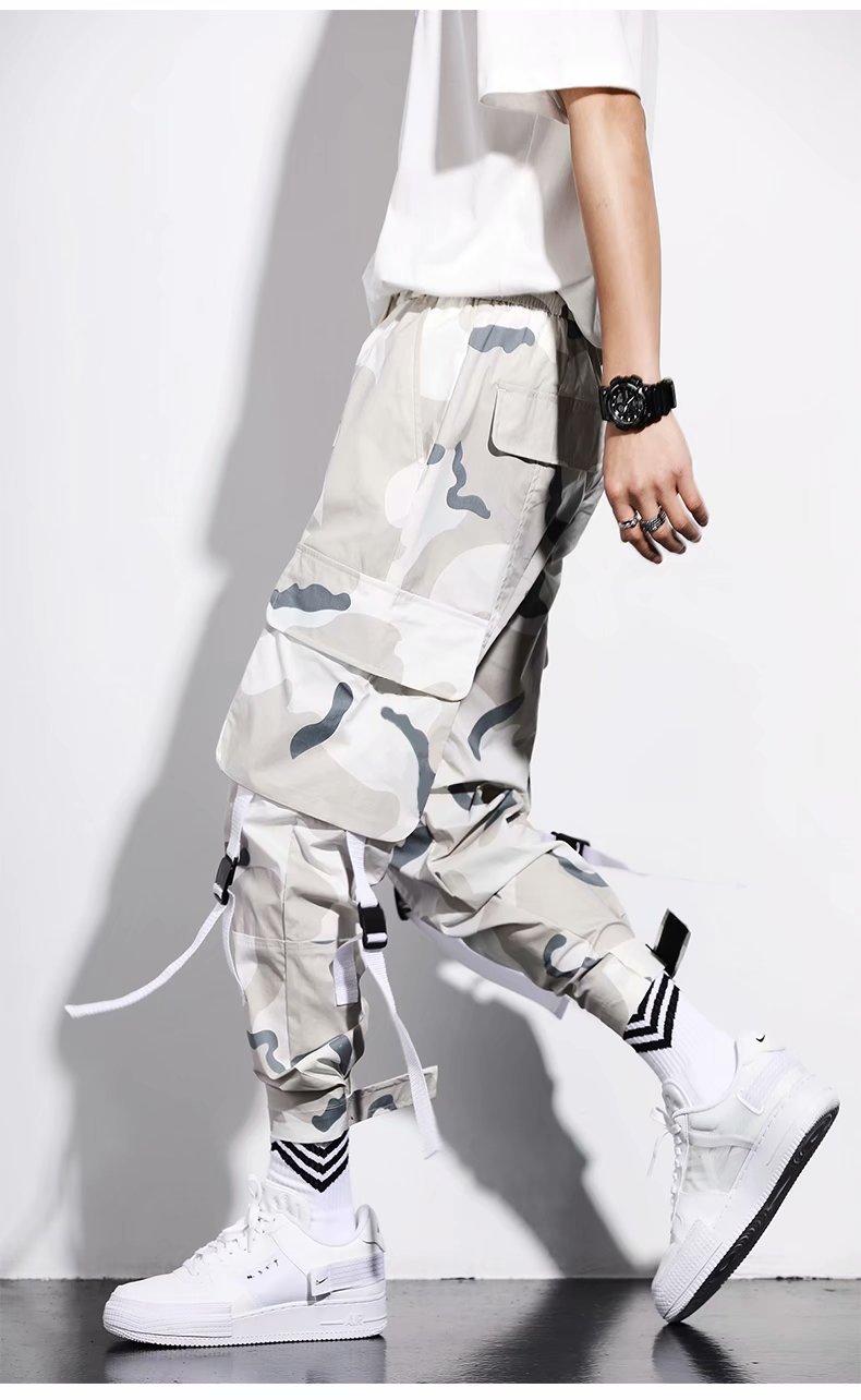 Title 5, Mens thin camouflage overalls, trendy loose fi...