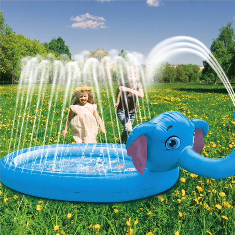 Title 6, Thickened PVC Elephant Fountain Outdoor Toy Mat...