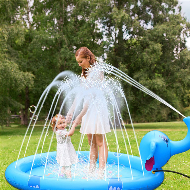 Title 7, Thickened PVC Elephant Fountain Outdoor Toy Mat...