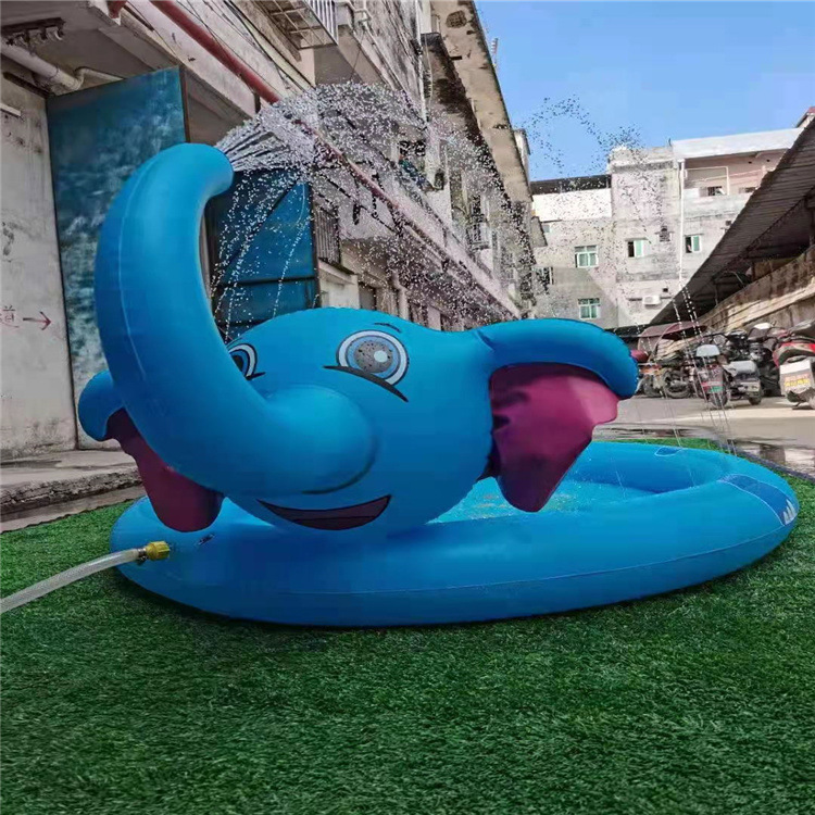 Title 8, Thickened PVC Elephant Fountain Outdoor Toy Mat...